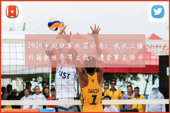 2026中超联赛处罚公告：武汉三镇外籍教练辱骂主裁，遭禁赛五场并处罚款